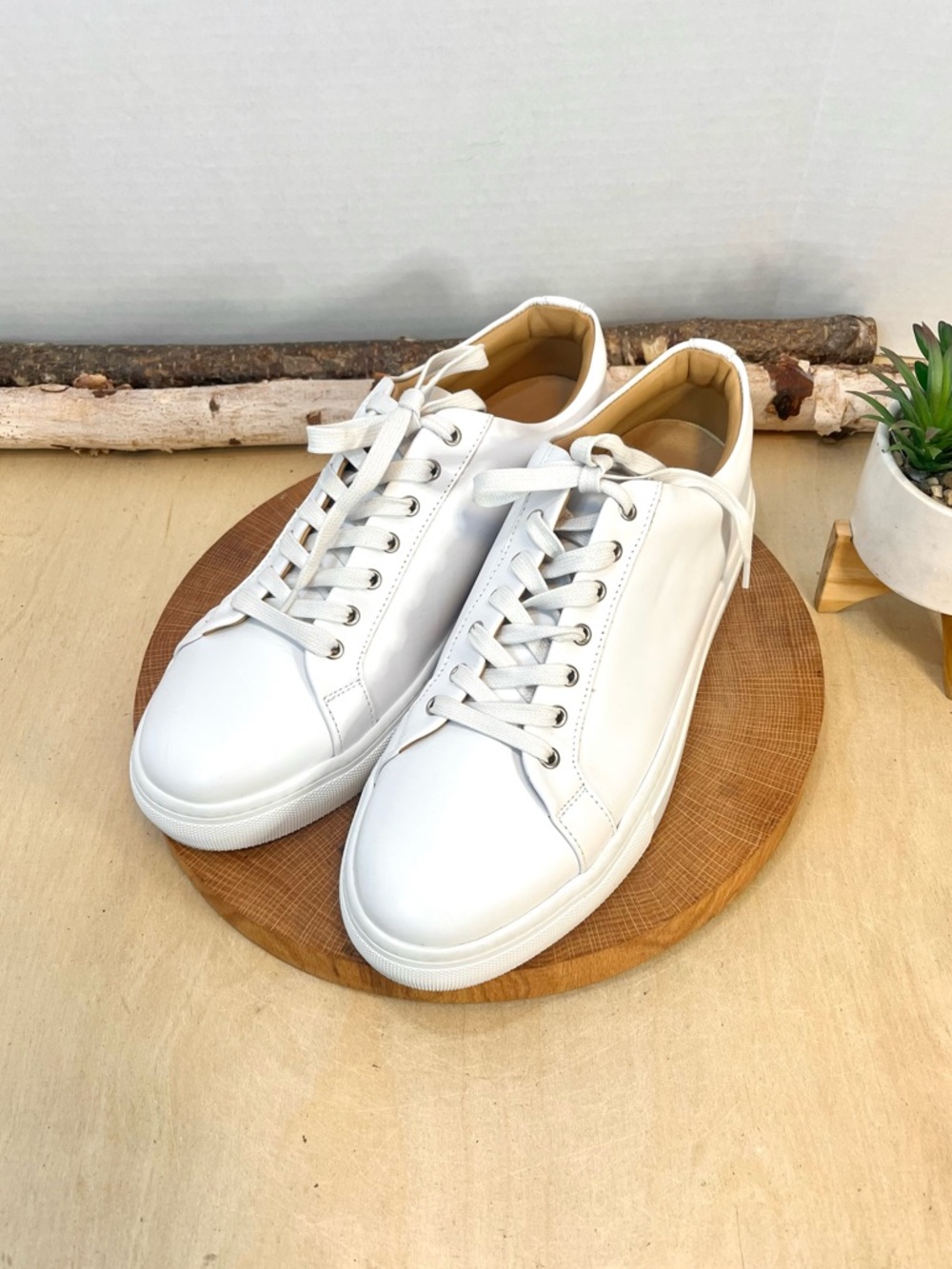 Thursday Boot Co. White Leather Premier Low Top Sneakers - Size 11.5